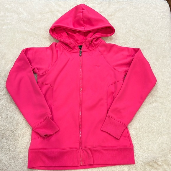 Under Armour Semi-fitted storm Full Zip jacket- Hot Pink small - Picture 1 of 8